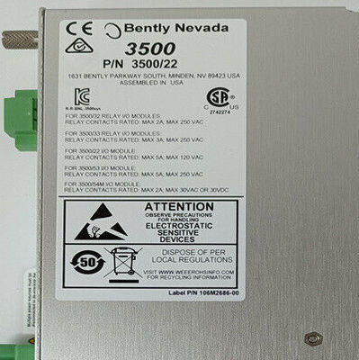 Bently Nevada 3500/22-01-01-00 146031-01 10Base-T/100Base-TX I/O โมดูล